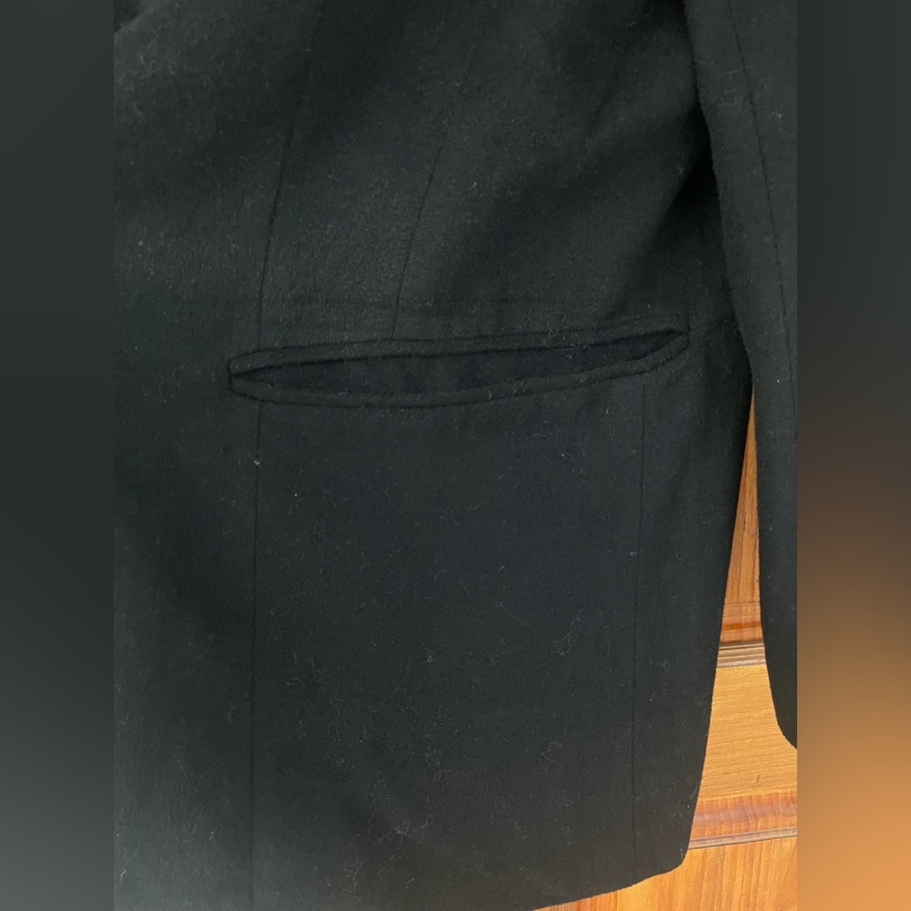 Wool blend long blazer coat. Size large. Gently used - Picture 3 of 6